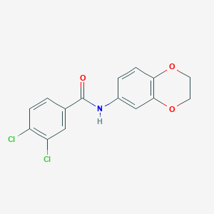 molecular formula C15H11Cl2NO3 B4776674 3,4-dichloro-N-(2,3-dihydro-1,4-benzodioxin-6-yl)benzamide 