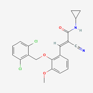 molecular formula C21H18Cl2N2O3 B4776682 2-cyano-N-cyclopropyl-3-{2-[(2,6-dichlorobenzyl)oxy]-3-methoxyphenyl}acrylamide 