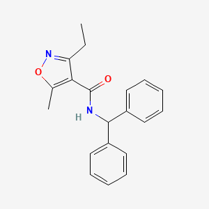 molecular formula C20H20N2O2 B4776699 N-(diphenylmethyl)-3-ethyl-5-methyl-4-isoxazolecarboxamide 