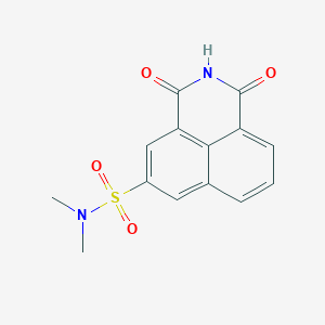 molecular formula C14H12N2O4S B4776702 N,N-dimethyl-1,3-dioxo-2,3-dihydro-1H-benzo[de]isoquinoline-5-sulfonamide 