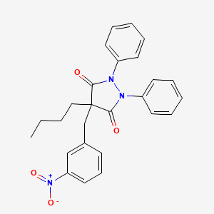 molecular formula C26H25N3O4 B4776710 4-butyl-4-(3-nitrobenzyl)-1,2-diphenyl-3,5-pyrazolidinedione 
