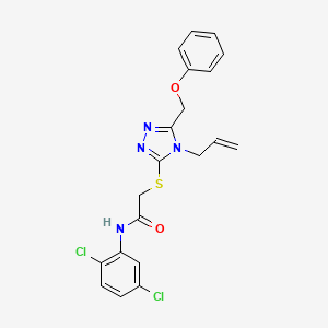 molecular formula C20H18Cl2N4O2S B4776726 2-{[4-allyl-5-(phenoxymethyl)-4H-1,2,4-triazol-3-yl]thio}-N-(2,5-dichlorophenyl)acetamide 
