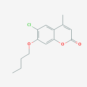 molecular formula C14H15ClO3 B4776738 7-butoxy-6-chloro-4-methyl-2H-chromen-2-one 