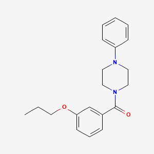 molecular formula C20H24N2O2 B4776740 (4-PHENYLPIPERAZINO)(3-PROPOXYPHENYL)METHANONE 