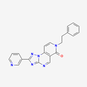 molecular formula C21H16N6O B4776843 7-(2-phenylethyl)-2-(3-pyridinyl)pyrido[3,4-e][1,2,4]triazolo[1,5-a]pyrimidin-6(7H)-one 