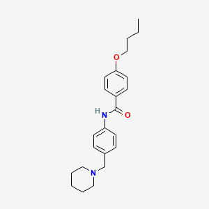 molecular formula C23H30N2O2 B4776873 4-butoxy-N-[4-(1-piperidinylmethyl)phenyl]benzamide 