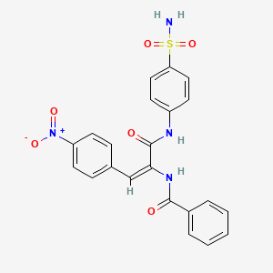 N-[1-({[4-(aminosulfonyl)phenyl]amino}carbonyl)-2-(4-nitrophenyl)vinyl]benzamide