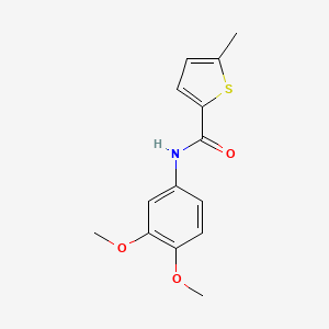 molecular formula C14H15NO3S B4776889 N-(3,4-dimethoxyphenyl)-5-methyl-2-thiophenecarboxamide 