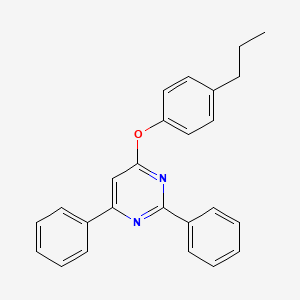 molecular formula C25H22N2O B4776907 2,4-diphenyl-6-(4-propylphenoxy)pyrimidine 