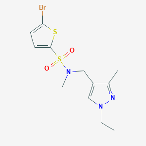 5-bromo-N-[(1-ethyl-3-methyl-1H-pyrazol-4-yl)methyl]-N-methyl-2-thiophenesulfonamide