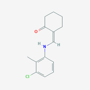 molecular formula C14H16ClNO B4776915 2-{[(3-chloro-2-methylphenyl)amino]methylene}cyclohexanone 