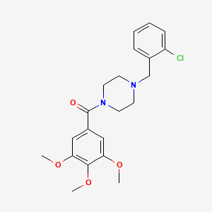 molecular formula C21H25ClN2O4 B4776948 1-(2-chlorobenzyl)-4-(3,4,5-trimethoxybenzoyl)piperazine 