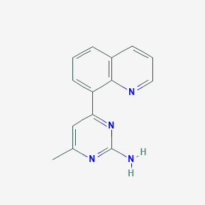 4-methyl-6-(8-quinolinyl)-2-pyrimidinamine