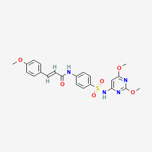molecular formula C22H22N4O6S B4777025 N-(4-{[(2,6-dimethoxy-4-pyrimidinyl)amino]sulfonyl}phenyl)-3-(4-methoxyphenyl)acrylamide 