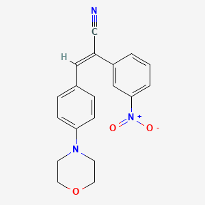 molecular formula C19H17N3O3 B4777029 3-[4-(4-morpholinyl)phenyl]-2-(3-nitrophenyl)acrylonitrile 