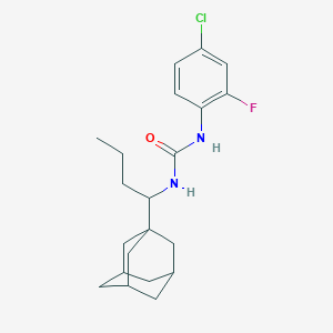 molecular formula C21H28ClFN2O B4777030 N-[1-(1-adamantyl)butyl]-N'-(4-chloro-2-fluorophenyl)urea 