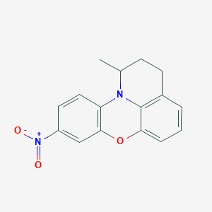 molecular formula C16H14N2O3 B4777083 1-methyl-9-nitro-2,3-dihydro-1H-pyrido[3,2,1-kl]phenoxazine 