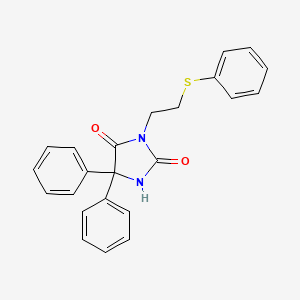 5,5-diphenyl-3-[2-(phenylthio)ethyl]-2,4-imidazolidinedione