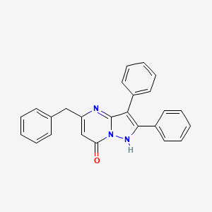 molecular formula C25H19N3O B4777146 5-benzyl-2,3-diphenylpyrazolo[1,5-a]pyrimidin-7(4H)-one 