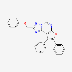 molecular formula C26H18N4O2 B4777152 2-(phenoxymethyl)-8,9-diphenylfuro[3,2-e][1,2,4]triazolo[1,5-c]pyrimidine 