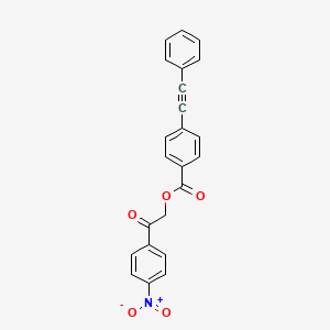 molecular formula C23H15NO5 B4777162 2-(4-nitrophenyl)-2-oxoethyl 4-(phenylethynyl)benzoate 