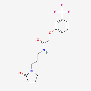 molecular formula C16H19F3N2O3 B4777177 N-[3-(2-oxo-1-pyrrolidinyl)propyl]-2-[3-(trifluoromethyl)phenoxy]acetamide 