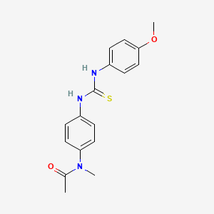 molecular formula C17H19N3O2S B4777187 N-[4-({[(4-methoxyphenyl)amino]carbonothioyl}amino)phenyl]-N-methylacetamide 