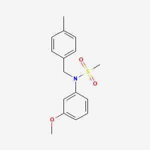molecular formula C16H19NO3S B4777198 N-(3-methoxyphenyl)-N-(4-methylbenzyl)methanesulfonamide 