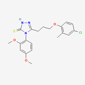 molecular formula C20H22ClN3O3S B4777202 5-[3-(4-chloro-2-methylphenoxy)propyl]-4-(2,4-dimethoxyphenyl)-4H-1,2,4-triazole-3-thiol 