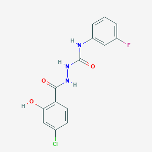molecular formula C14H11ClFN3O3 B4777211 2-(4-chloro-2-hydroxybenzoyl)-N-(3-fluorophenyl)hydrazinecarboxamide 