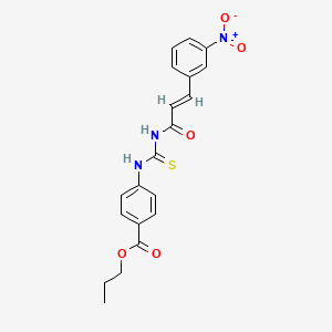 molecular formula C20H19N3O5S B4777230 propyl 4-[({[3-(3-nitrophenyl)acryloyl]amino}carbonothioyl)amino]benzoate 
