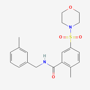 molecular formula C20H24N2O4S B4777238 2-methyl-N-(3-methylbenzyl)-5-(4-morpholinylsulfonyl)benzamide 