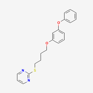 2-{[4-(3-phenoxyphenoxy)butyl]thio}pyrimidine