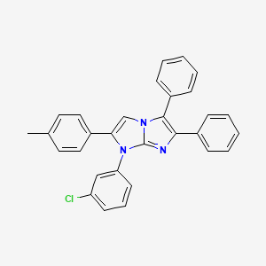 molecular formula C30H22ClN3 B4777283 1-(3-chlorophenyl)-2-(4-methylphenyl)-5,6-diphenyl-1H-imidazo[1,2-a]imidazole 