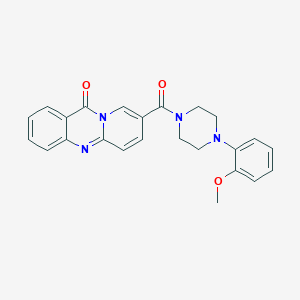 molecular formula C24H22N4O3 B4777302 8-{[4-(2-methoxyphenyl)-1-piperazinyl]carbonyl}-11H-pyrido[2,1-b]quinazolin-11-one 