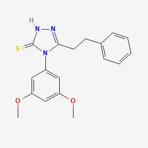 molecular formula C18H19N3O2S B4777319 4-(3,5-dimethoxyphenyl)-5-(2-phenylethyl)-4H-1,2,4-triazole-3-thiol 