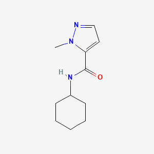 molecular formula C11H17N3O B4777329 N-cyclohexyl-1-methyl-1H-pyrazole-5-carboxamide 