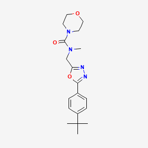 molecular formula C19H26N4O3 B4777330 N-{[5-(4-tert-butylphenyl)-1,3,4-oxadiazol-2-yl]methyl}-N-methyl-4-morpholinecarboxamide 