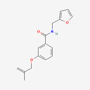 molecular formula C16H17NO3 B4777354 N-(2-furylmethyl)-3-[(2-methyl-2-propen-1-yl)oxy]benzamide 