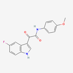 molecular formula C17H13FN2O3 B4777359 2-(5-fluoro-1H-indol-3-yl)-N-(4-methoxyphenyl)-2-oxoacetamide 