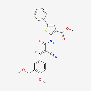 molecular formula C25H22N2O5S B4777365 methyl 2-({2-cyano-3-[4-methoxy-3-(methoxymethyl)phenyl]acryloyl}amino)-5-phenyl-3-thiophenecarboxylate 