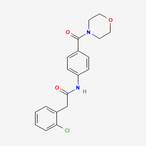molecular formula C19H19ClN2O3 B4777371 2-(2-chlorophenyl)-N-[4-(4-morpholinylcarbonyl)phenyl]acetamide 