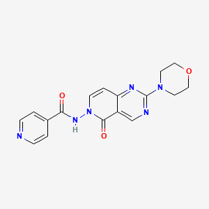 molecular formula C17H16N6O3 B4777379 N-[2-(4-morpholinyl)-5-oxopyrido[4,3-d]pyrimidin-6(5H)-yl]isonicotinamide 