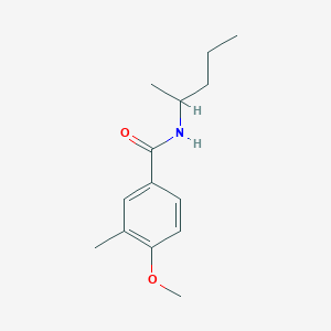 molecular formula C14H21NO2 B4777426 4-methoxy-3-methyl-N-(1-methylbutyl)benzamide 