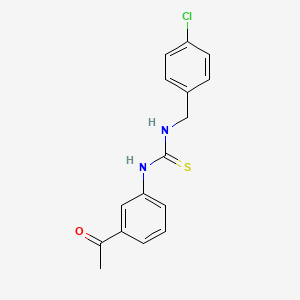 molecular formula C16H15ClN2OS B4777446 N-(3-acetylphenyl)-N'-(4-chlorobenzyl)thiourea 