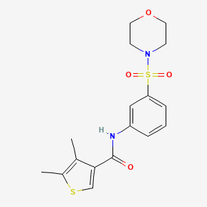 molecular formula C17H20N2O4S2 B4777501 4,5-dimethyl-N-[3-(4-morpholinylsulfonyl)phenyl]-3-thiophenecarboxamide 