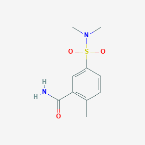 molecular formula C10H14N2O3S B4777511 5-[(dimethylamino)sulfonyl]-2-methylbenzamide 