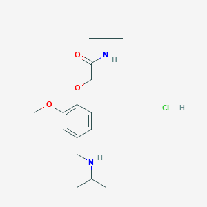 molecular formula C17H29ClN2O3 B4777528 N-(tert-butyl)-2-{4-[(isopropylamino)methyl]-2-methoxyphenoxy}acetamide hydrochloride 