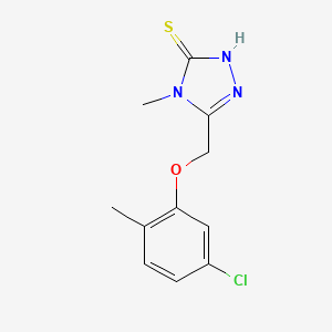 molecular formula C11H12ClN3OS B4777531 5-[(5-chloro-2-methylphenoxy)methyl]-4-methyl-4H-1,2,4-triazole-3-thiol 