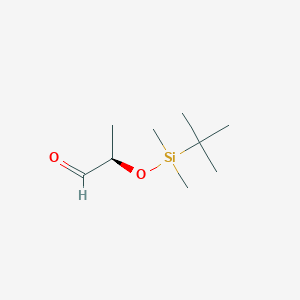 molecular formula C9H20O2Si B047776 (R)-2-(叔丁基二甲基甲硅烷基氧基)丙醛 CAS No. 111819-71-7